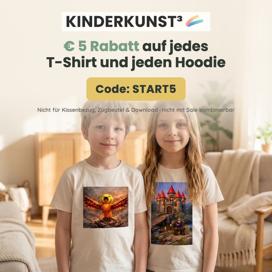 € 5 Rabatt auf jedes T-Shirt und jeden Hoodie mit dem Code START5
