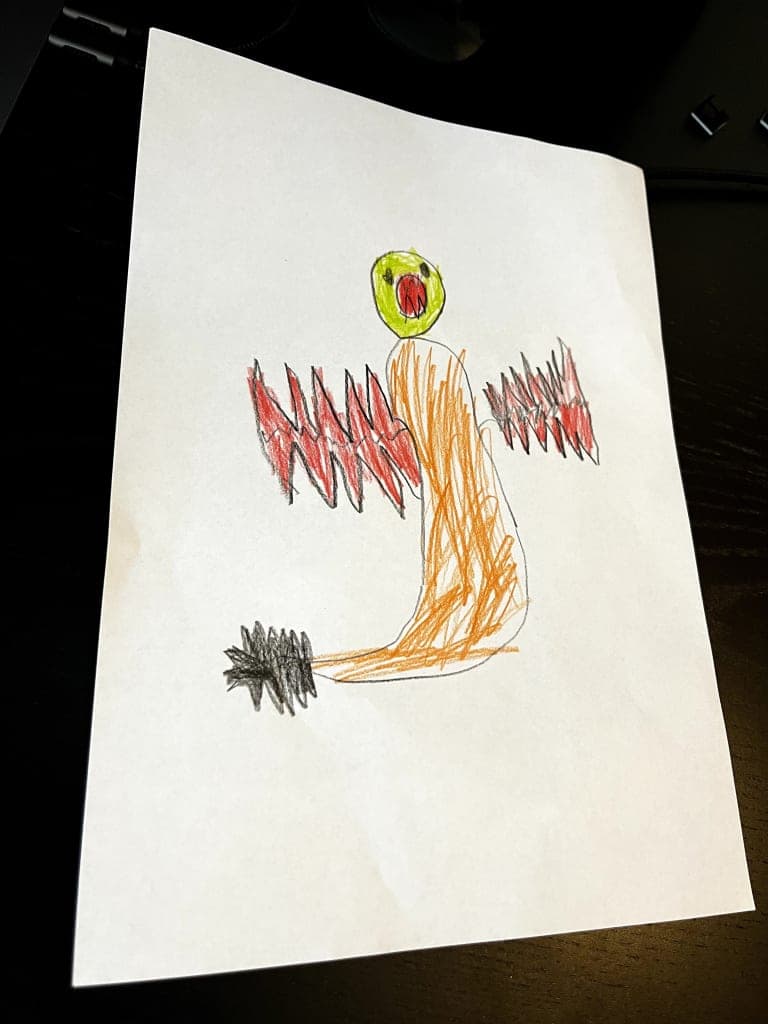 Kinderzeichnung Phönix